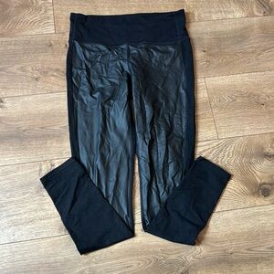Athleta black faux high rise leggings.